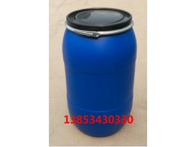 220L开口塑料桶220升铁箍塑料桶庆云新利.